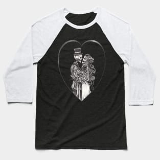 Skeleton lovers couple love wedding. Baseball T-Shirt